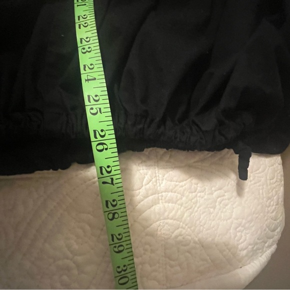 Donna Karan  Black 100% Cotton Shark Bite Hem Bubble Skirt, drawstring, Large - Picture 7 of 10